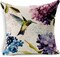 2 Pcs - 18" Vintage Tree and Flower Birds Printing Cotton Linen Throw Covers Throw Covers Square Throw Pillow Covers Cushion Cover Pillowcase (Hummingbird All (Set of 2))